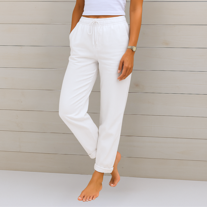 Premium linnen stretchbroek