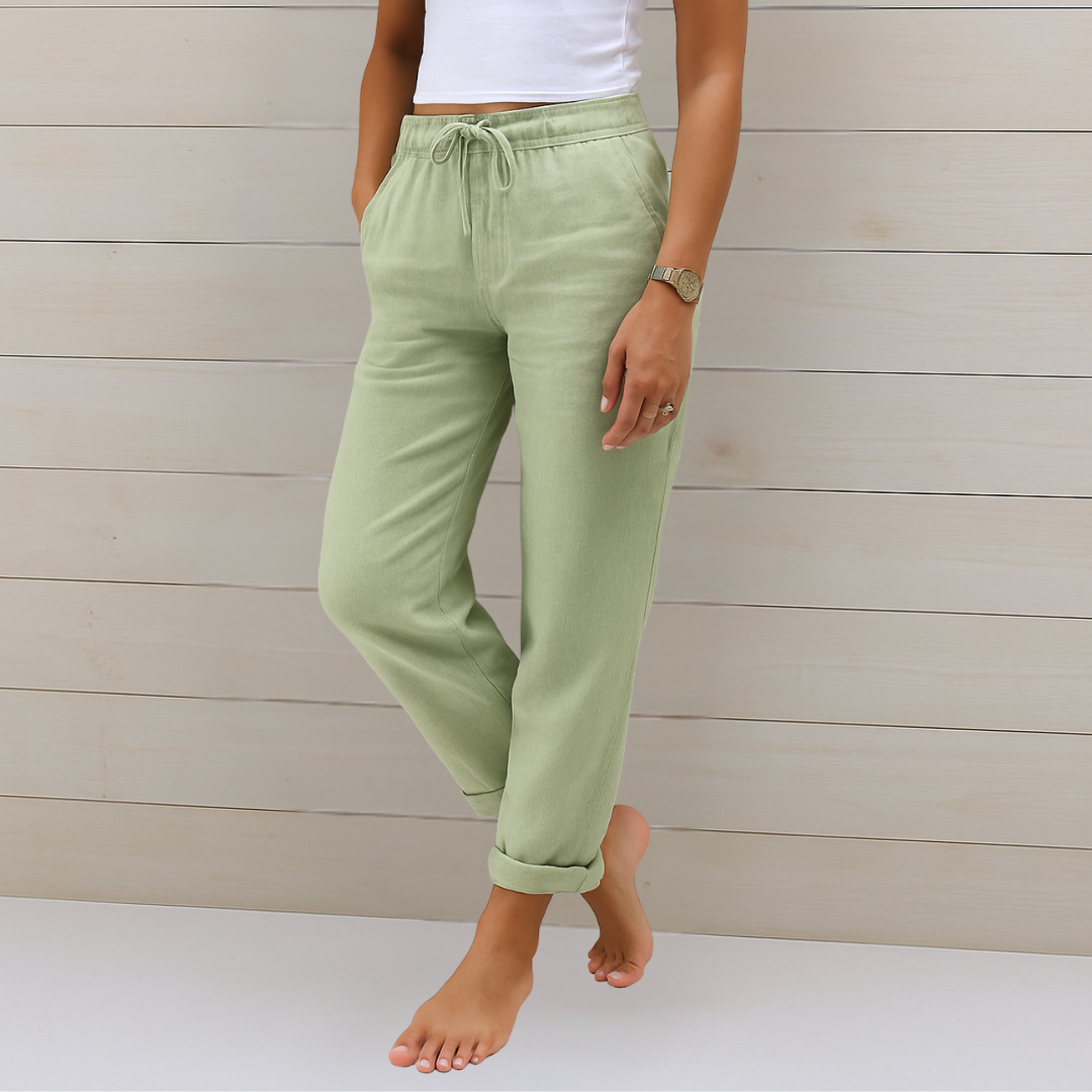 Premium linnen stretchbroek