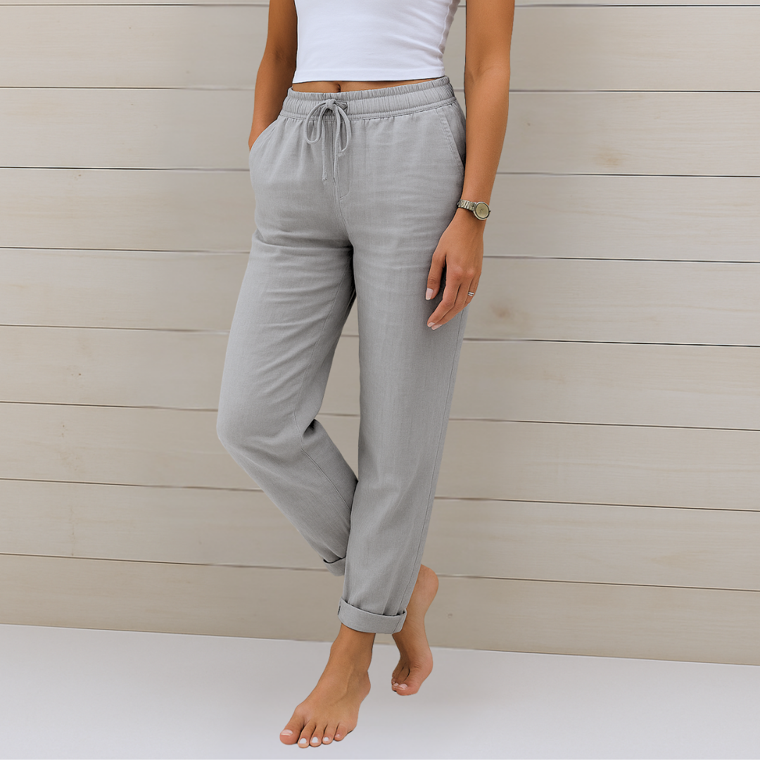 Premium linnen stretchbroek