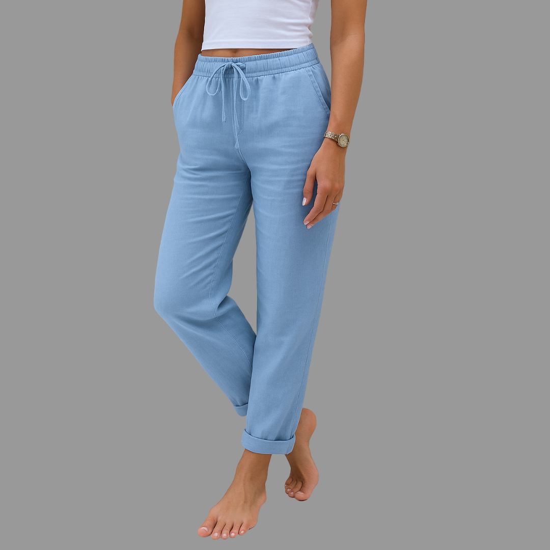 Premium linnen stretchbroek