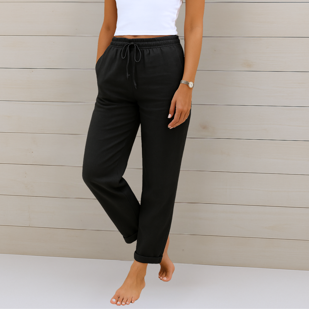 Premium linnen stretchbroek