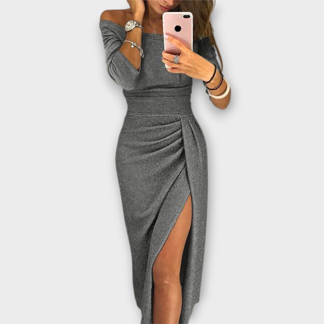 Elegante off-shoulder jurk