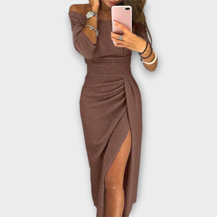 Elegante off-shoulder jurk