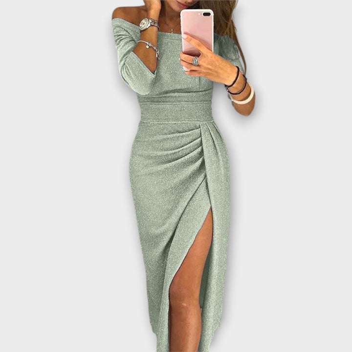 Elegante off-shoulder jurk