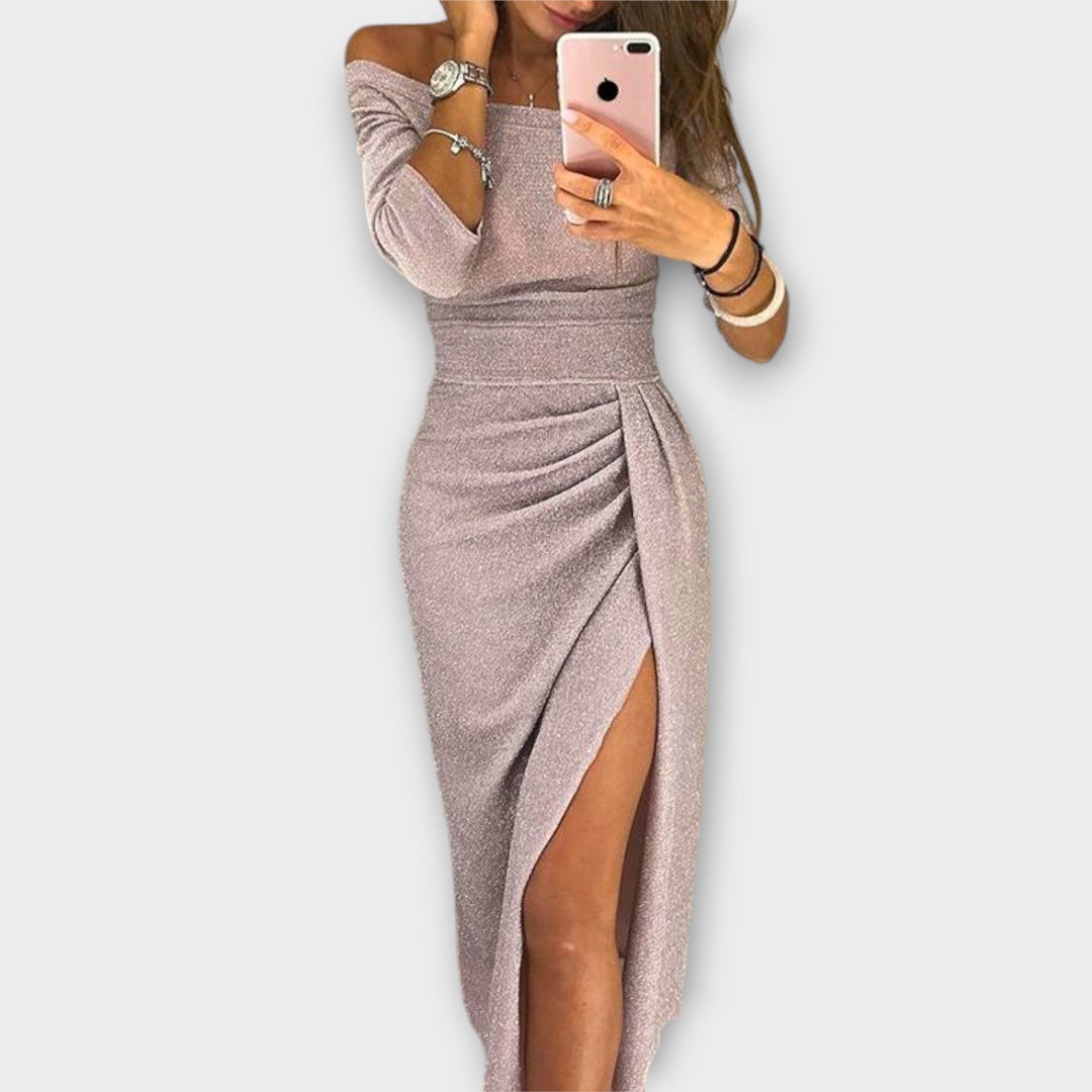Elegante off-shoulder jurk