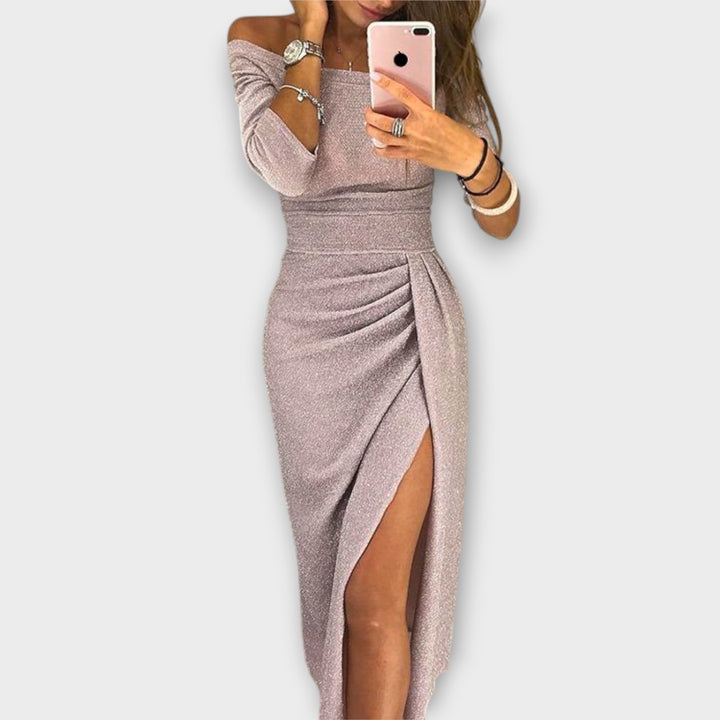 Elegante off-shoulder jurk