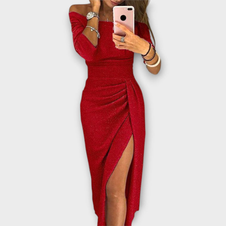 Elegante off-shoulder jurk