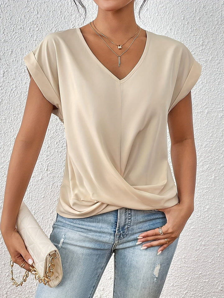 Casual V-hals T-shirt