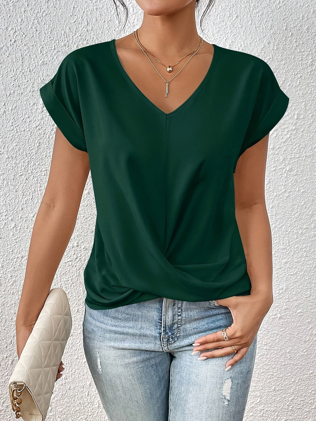 Casual V-hals T-shirt