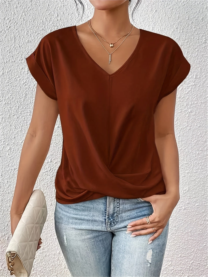 Casual V-hals T-shirt