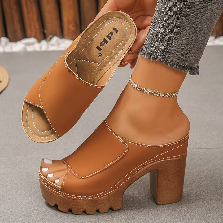 Giulia comfortabele sandalen met hak