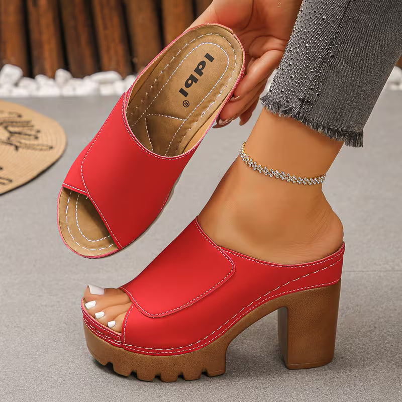 Giulia comfortabele sandalen met hak