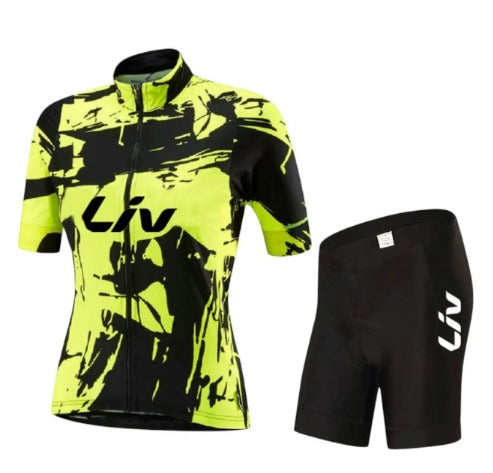 BORA-fietsoutfit | Fietsshirt met korte mouwen + bibshorts