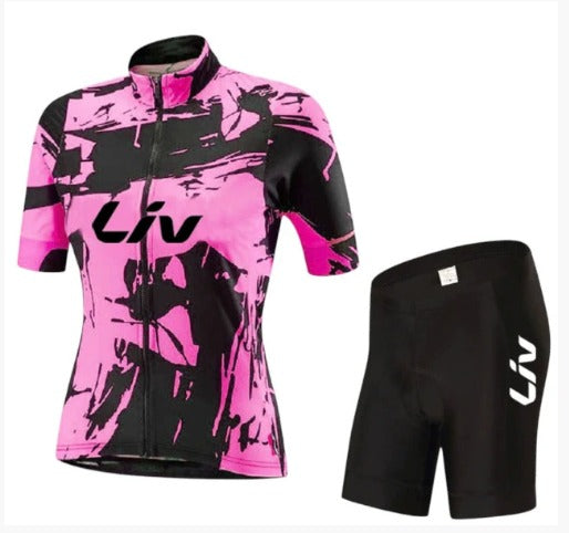 BORA-fietsoutfit | Fietsshirt met korte mouwen + bibshorts
