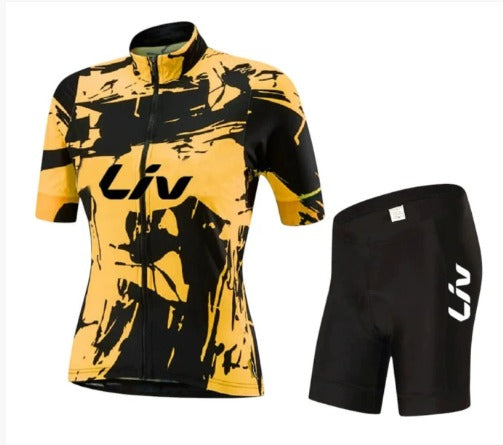 BORA-fietsoutfit | Fietsshirt met korte mouwen + bibshorts