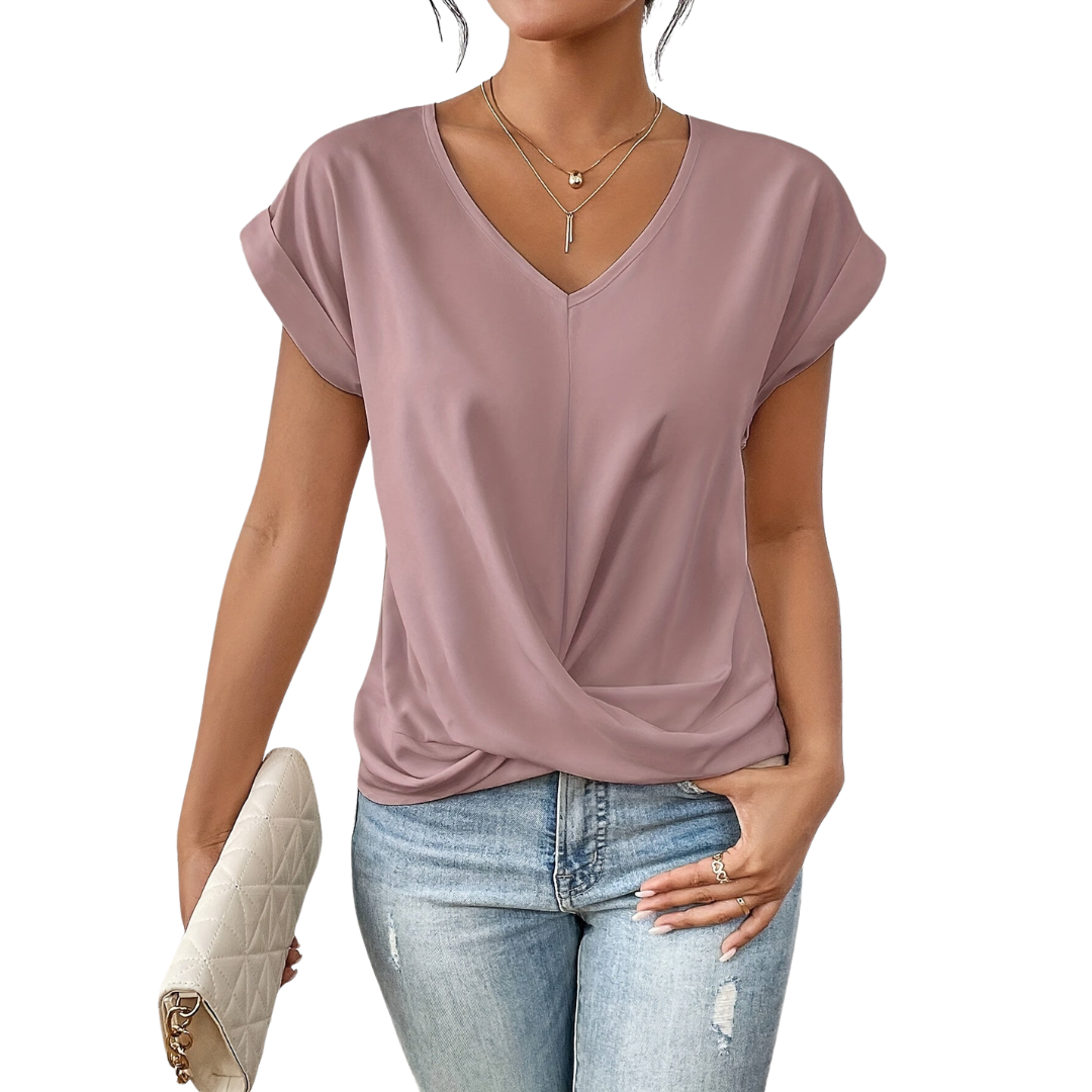 Casual V-hals T-shirt