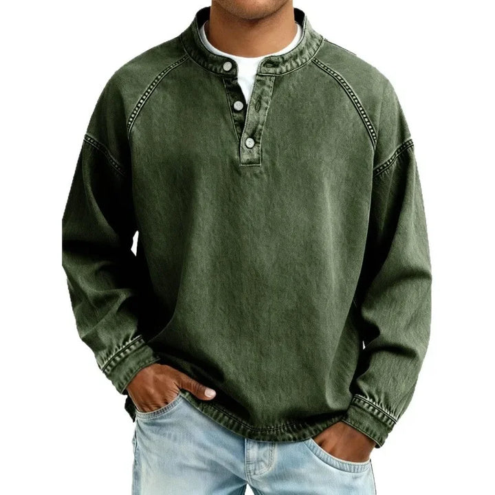 Vintage Heren Shirt Met Knopen