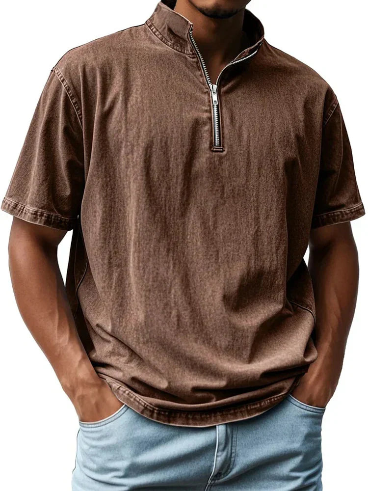 Vintage shirt met kraag