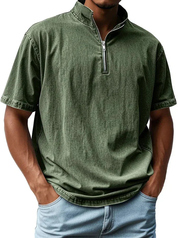 Vintage shirt met kraag