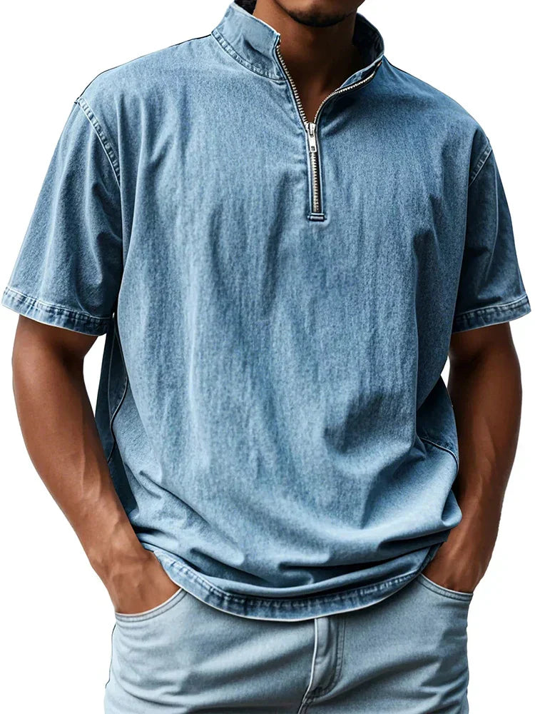 Vintage shirt met kraag